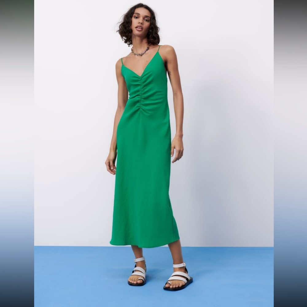 Zara long touched dress